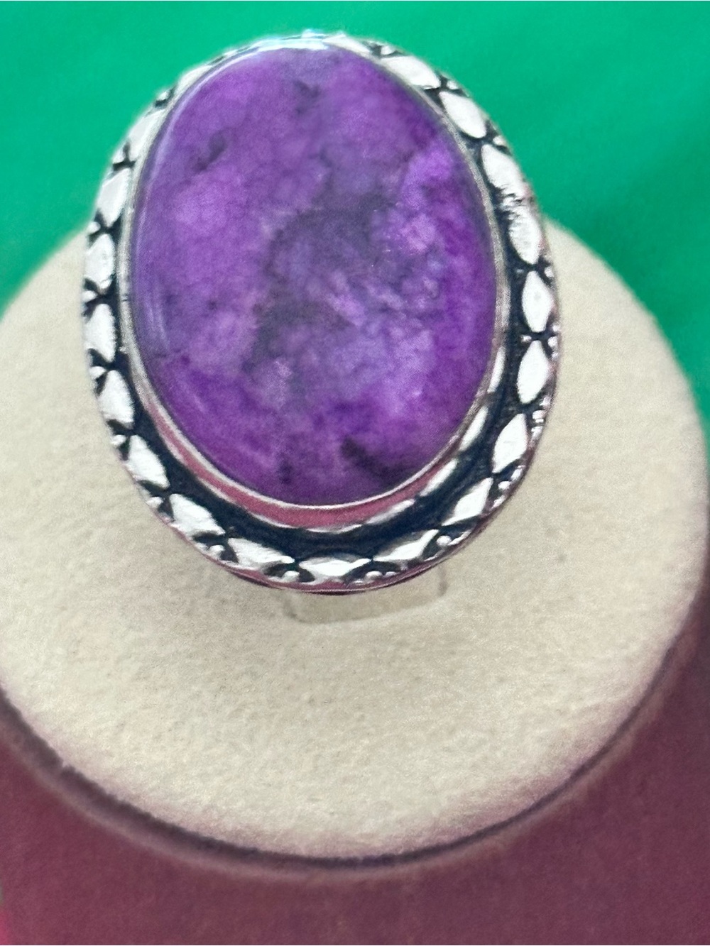 Purple GEMSTONE | Royal AZEL | SUGILITE | Artisan | Handcrafted  Ring Oval Stone